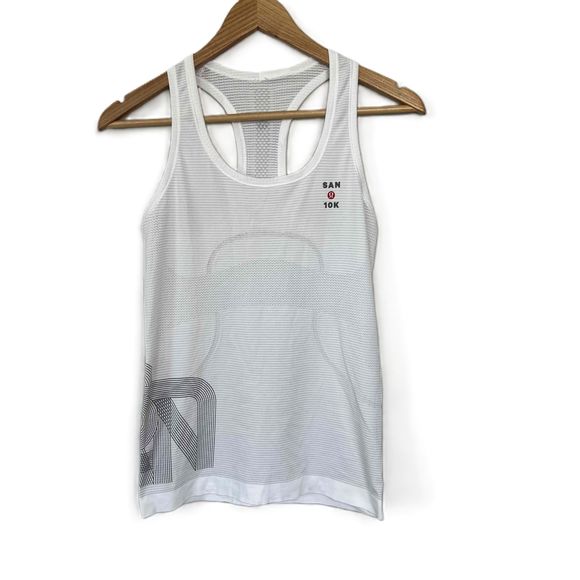 Lululemon Sz6 Tank Top White Swiftly Racerback Special Edition San Diego 10k Run - Picture 1 of 8